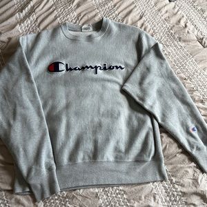 CHAMPION Grey Embroidered Logo